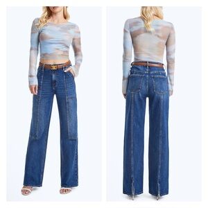 Bayeas High Rise Wide Leg Denim Jeans Size 32